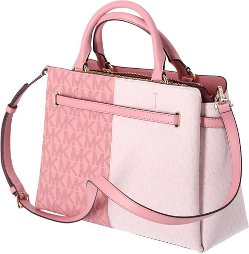 Vista 6 de Michael Kors Reed - Bolso bandolera convertible grande con bloques de color MK Signature