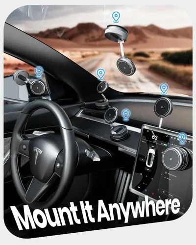 Vista 6 de 2026 Actualizado Soporte Magnético de Vacío 360° para Coche y Teléfono con Magsafe [Sución Más Fuerte de 96+LBS y Magnetismo Más Fuerte de 2800gf]