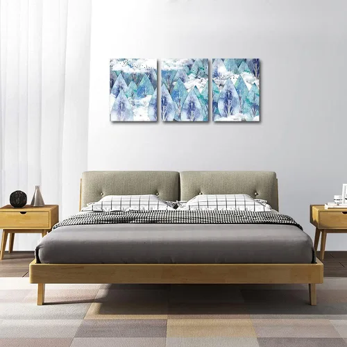 Vista 7 de Lienzo abstracto para pared de sala de estar, decoración de pared familiar para dormitorio, decoración de pared moderna para baño, colgar imágenes