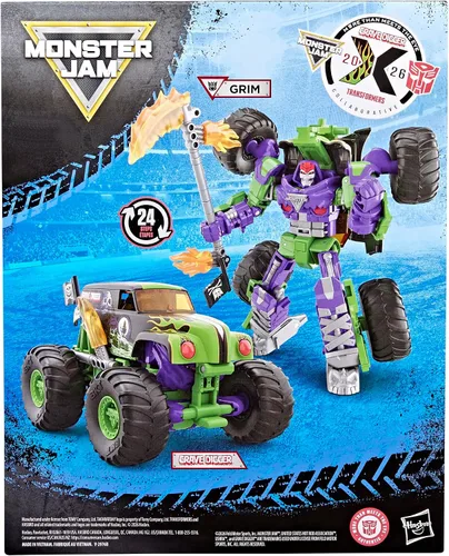Vista 5 de Transformers Colaborativo x Monster Jam Grave Digger (Grim)