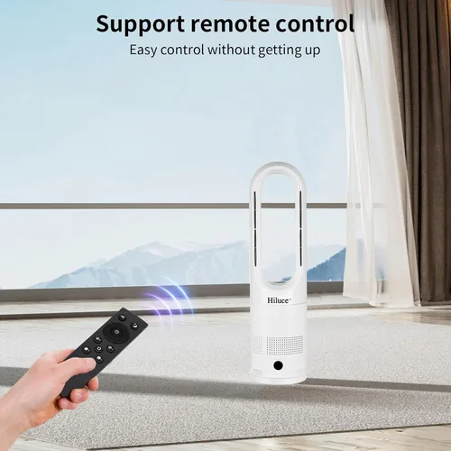 Vista 9 de Hiluce Ventilador sin aspas de 22" para dormitorio con control remoto