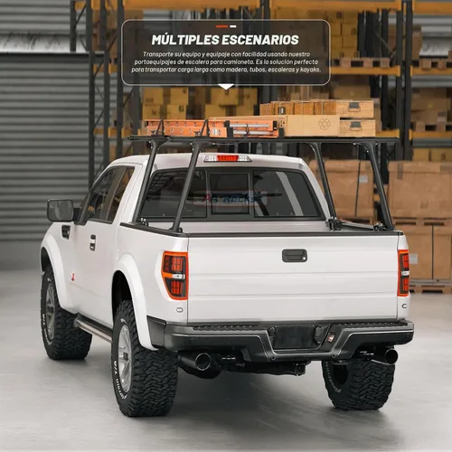 Vista 7 de Modelo APX25-Lite Soporte de Escalera de Aluminio Extensible para Camión Soporte de Escalera Ajustable para Camioneta (No Requiere Perforación)