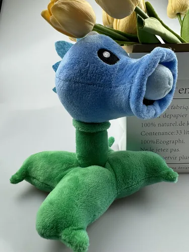 Vista 7 de JHESAO 8 "Plantas de guisantes y zombies Peashooter Plush Zombies Toys PVZ Plush 1 2 Peluche suave muñeca de guisante de hielo juguete nuevo