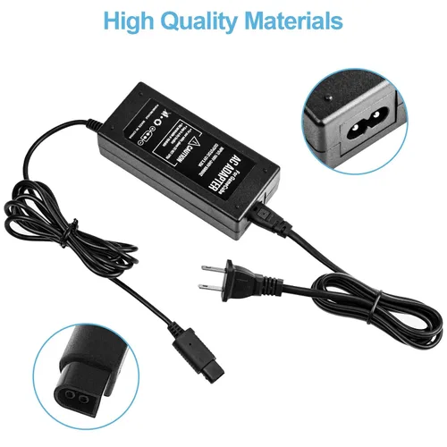 Vista 3 de NOVEMS Gamecube AC Power Supply Adapter, Gamecube Power Cord, Compatible with Nintendo Gamecube NGC System (without av cable)