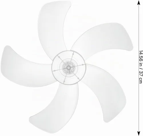 Vista 2 de Cuchillas de ventilador de repuesto universales para ventiladores de piso, compatible con tuerca para una fácil instalación