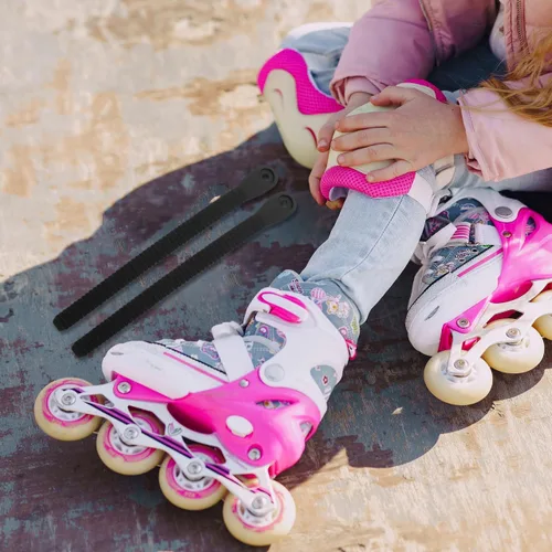 Vista 3 de BESPORTBLE Hebilla universal para patines en línea: 2 piezas de repuesto zapatos de patinaje correa de energía con tornillos Tuercas Kit