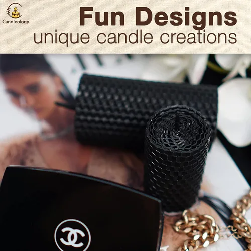 Vista 5 de Hojas de cera de abeja negra para hacer velas, kit de fabricación de velas de cera de abeja orgánica para adultos y niños, juego de manualidades