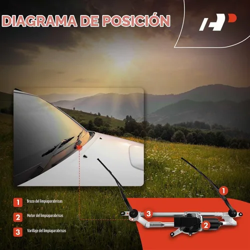Vista 3 de Enlace de transmisión del limpiaparabrisas A-Premium