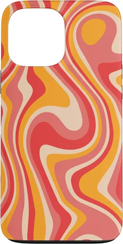 Vista 23 de Funda psicodélica para iPhone 16 Retro Groovy Liquid Swirl Hippie 70's 80's
