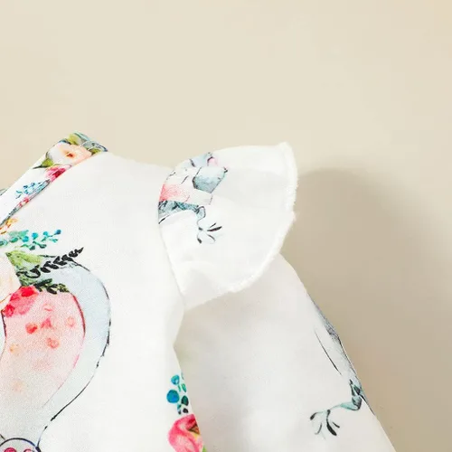 Vista 6 de DDLUZQual Mameluco unisex para bebé niña, traje recién nacido, mameluco para bebé bebé, lindo mono con estampado de elefantes