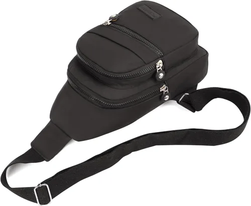 Vista 5 de EVANCARY - Mochila pequeña tipo bandolera para mujeres y hombres, mochila de pecho tipo bandolera para viajes, senderismo y actividades al aire libre