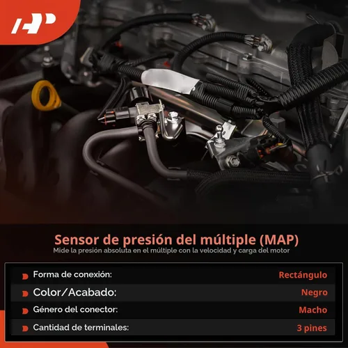 Vista 3 de A-Premium Sensor MAP de presión del colector [con 3 pines] Compatible con vehículos Mazda - 3, 6, 626, Miata, Millenia, Protege, Protege5, RX-8