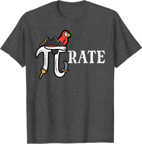 Vista 14 de Pirate Pi Funny Math Pie Halloween Disfraz Maestro Hombres Mujeres Camiseta Asphalt Grey