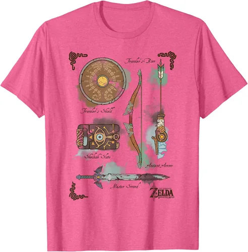 Vista 35 de Zelda Breath of The Wild Link Inventory - Camiseta gráfica Gris Oscuro