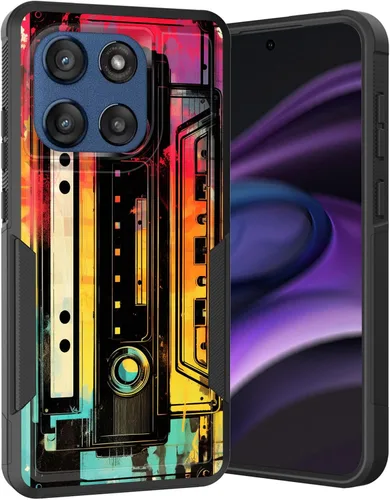 Vista 205 de para Moto G Play 4G 2024, funda de dos capas híbrida resistente y a prueba de golpes, PC duro + silicona suave protectora para Motorola Moto G Play