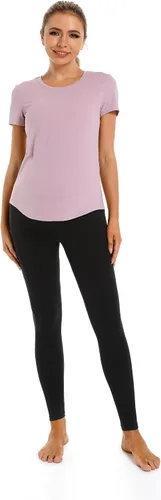 Vista 7 de V VOCNI Leggings de maternidad con bolsillos para mujer, leggings de yoga sobre el vientre, no se transparentan, pantalones de entrenamiento