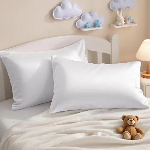 Vista 15 de NTBAY Juego de 2 fundas de almohada de algodón egipcio para niños pequeños, fundas de almohada de viaje de algodón de 500 hilos de 13 x 18 pulgadas