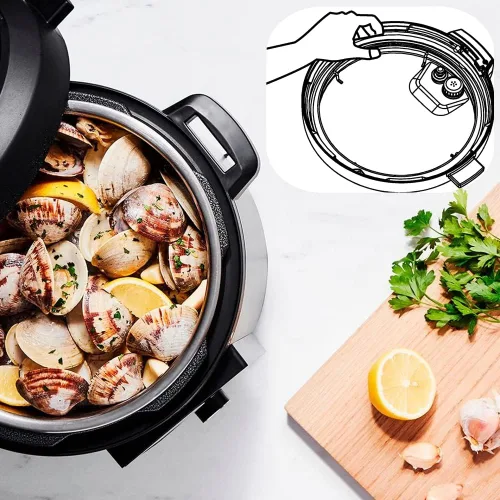 Vista 5 de Anillo de sellado original compatible con junta de repuesto de olla a presión de 6 cuartos de galón y olla a presión Crock Pot de 6 cuartos
