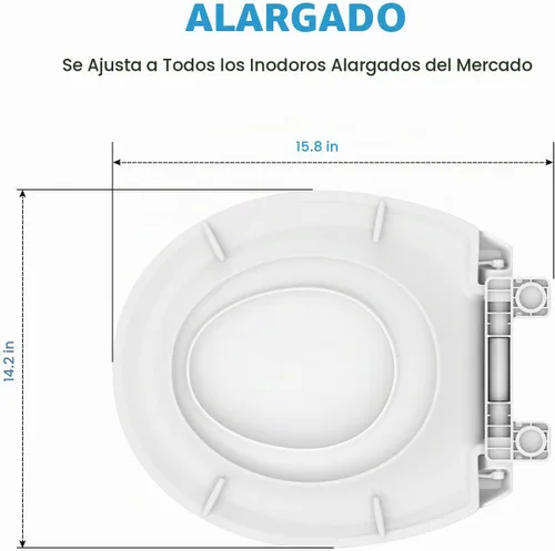 Vista 4 de Asiento de inodoro redondo con asiento de entrenamiento para ir al baño integrado, asiento de inodoro para niños pequeños, asiento y funda magnética