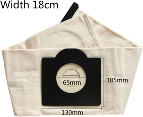 Vista 5 de Bolsas de polvo de tela lavables compatibles con Karcher WD3 MV3 SE4001 A2299 K2201 F K2150 bolsas de polvo para aspiradoras accesorios de repuesto