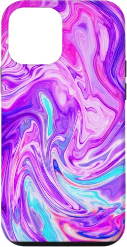 Vista 12 de Funda de gradiente de color tormenta rosa púrpura abstracto para iPhone 15