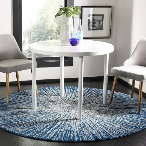 Vista 7 de SAFAVIEH Evoke Collection EVK228J - Alfombra abstracta de estallido de 2'2" x 4', color aguamarina/marfil, no desprende pelusa, alfombra de acento