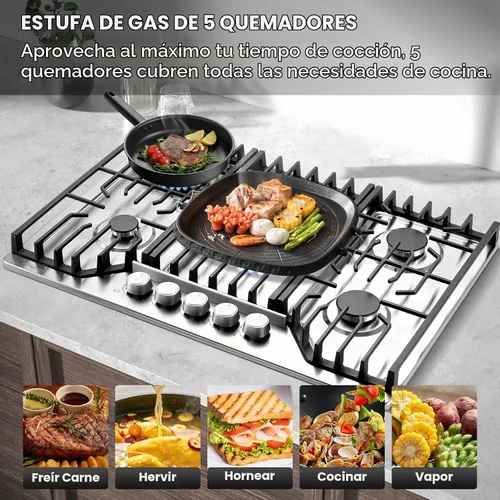 Vista 5 de Estufa de gas integrada de 30 pulgadas para caravanas, cocina al aire libre NG/LPG Convertible, Protección de Termopar