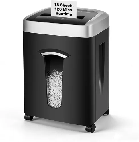 Vista 8 de Wingwise Trituradora de papel de 15 hojas resistente para oficina en casa
