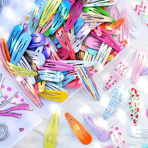 Vista 6 de 120 pasadores Funtopia de 2 pulgadas de color caramelo y accesorios de metal antideslizantes para el cabello para niños, adolescentes y mujeres