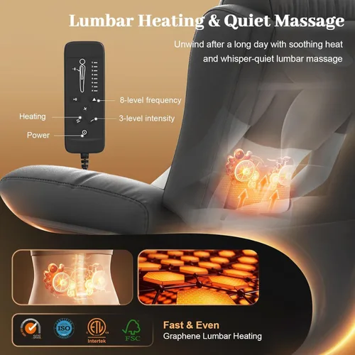 Vista 59 de Sofá de Dos Plazas Reclinable, Sofá Reclinable de Masaje con Gran Capacidad de Peso, Silla de Dos Plazas para RV en Liquidación con Consola, USB
