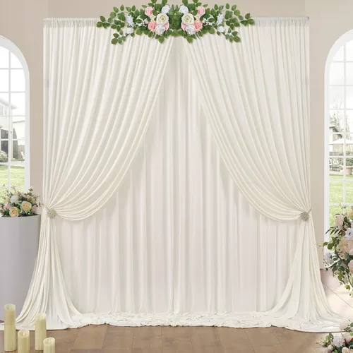Vista 92 de Cortinas de fondo negras negras sin arrugas para fiestas, cortinas de tela gruesa para telón de fondo de fotos para cumpleaños, bodas, baby shower