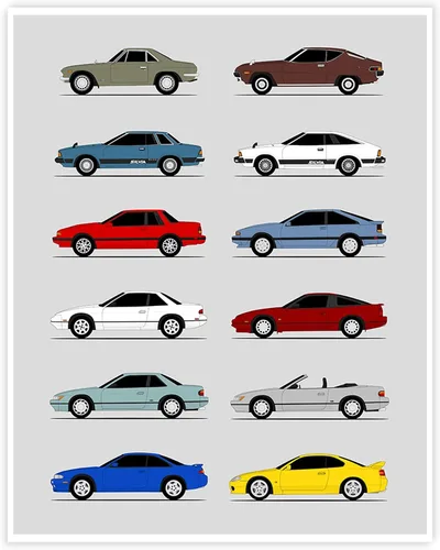 Vista 9 de Idea Network Póster hecho a mano compatible con Nissan Skyline GT-R Generations Print