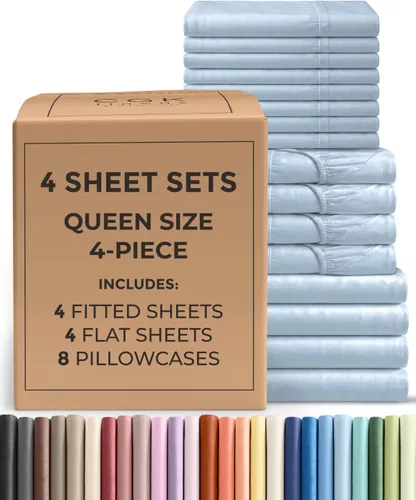 Vista 49 de Pack of 2, Twin Size 3 Piece Sheet Set - Breathable & Cooling - White
