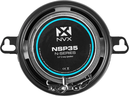 Vista 8 de NVX NSP35 - Altavoces para automóvil de 3.5 pulgadas, 200 W máximo, 70 W RMS, coaxial de 2 vías con tweeters de cúpula de seda y X-overs integrados