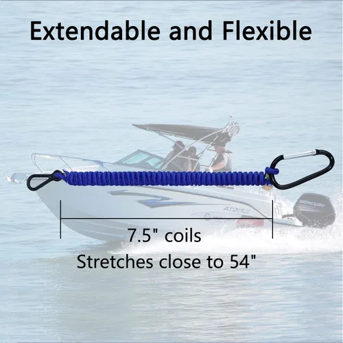 Vista 5 de 8M0092850 - Cordón para interruptor de muerte de barco, repuesto para barco Mercruiser Marine Boat, interruptor de seguridad de amarre de barco, 54