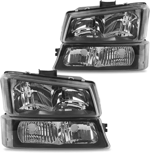 Vista 31 de DWVO Faros delanteros compatibles con Chevy Silverado 1500 1500 HD/2003-2004 Silverado 2500/2003-2006 Silverado 2500HD 3500/2003-2006 Avalanche 1500