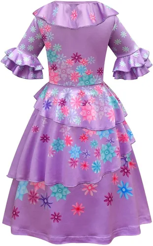 Vista 2 de Vestido de princesa con bolsa de manga corta para niñas y niños pequeños