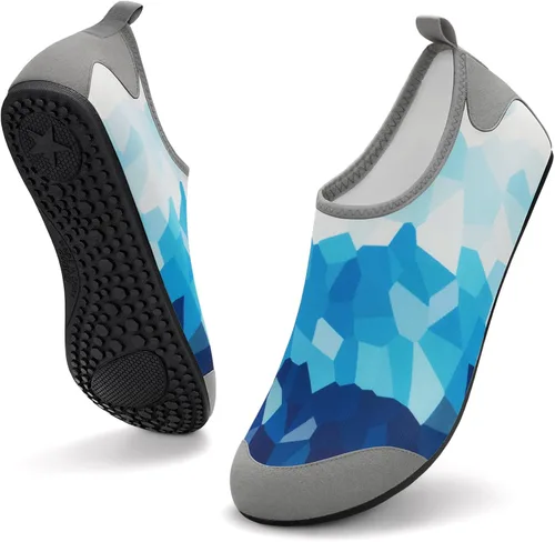 Vista 3 de Homitem Zapatos de agua para hombre y mujer, zapatos de playa descalzos, zapatos de piscina de secado rápido, calcetines de yoga para mujeres