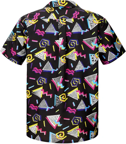 Vista 64 de Camisa hawaiana para hombre, con estampado floral, cómoda, con botones, casual, manga corta, ropa de playa para hombre