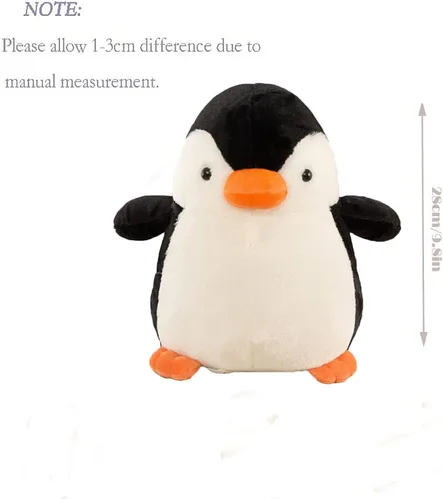 Vista 5 de Almohada de peluche de pingüino de 11 pulgadas, diseño de pingüino bebé, regalo para niños