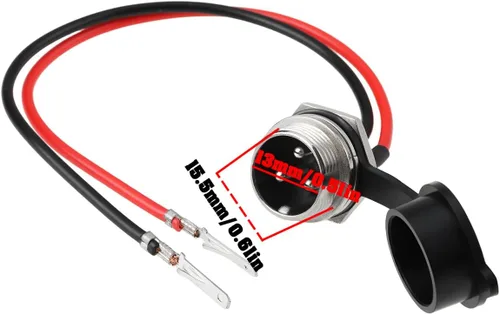 Vista 4 de OTOTEC 3-Pin 2 cables Scooter eléctrico Cargador de batería Puerto hembra Enchufe 12V 24V 36V Compatible con Razor E100 E125 E500S PR200