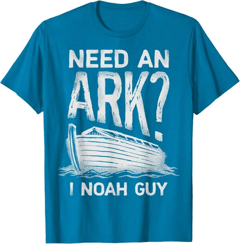 Vista 10 de Need an Ark I Noah Guy Funny Christian Men Women Pun Humour T-Shirt Negro