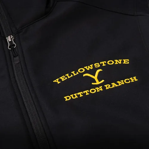 Vista 8 de PARAMOUNT NETWORK Yellowstone Dutton Ranch Logo Core Soft Shell Chaleco con licencia