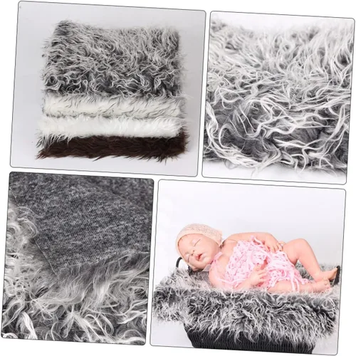 Vista 4 de TOYANDONA Colchoneta fotográfica de colcha, 1 unidad, accesorios para fotografía de bebé, manta para niños, manta para niños, manta para recién