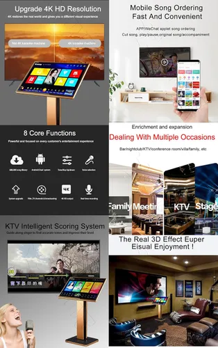 Vista 4 de TSRV01-22 5TB HDD 100K 22 "Pantalla táctil Karaoke Player, Mandarín, cantonés, taiwanés, canciones en inglés, actualización gratuita de la nube
