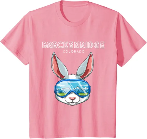 Vista 54 de Breckenridge Colorado USA - Camiseta de esquí y snowboard de conejo, Negro, S