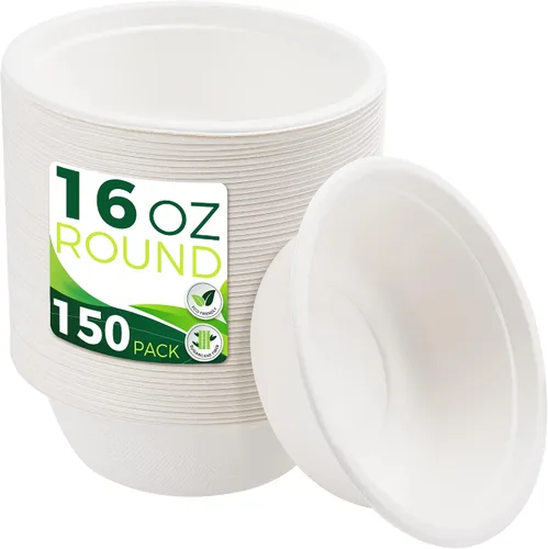 Vista 9 de 4 onzas Tazones de papel desechables [Paquete de 100], tazas de papel pequeñas/mini resistentes, perfectas para salsa para mojar, degustación