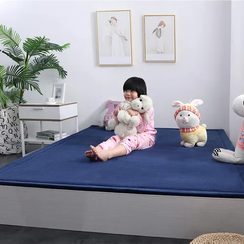 Vista 4 de Tapete suave de tatami, tapete antideslizante de espuma viscoelástica, tapete de juego grande para niños, tapete antideslizante para la sala