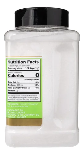 Vista 2 de Sundhed Sal de roca blanca natural (fina) en recambio 26.46 oz (26.45 onzas) Sal de condimento gourmet Sal de mesa yodada real y natural