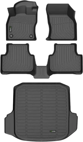 Vista 44 de HAFIDI® Juego de alfombrillas y forro de carga para Kia EV9 2024 2025 2026 (no apto para sillas de relajación), protección para todo tipo de clima